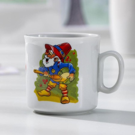 Porcelain mug "Lesovichok", 200 ml, D = 7.3 cm, Mix drawing-4