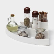 Speaker for spices 3 tiers Griten, angular, 30 × 30 × 8.7 cm, white color