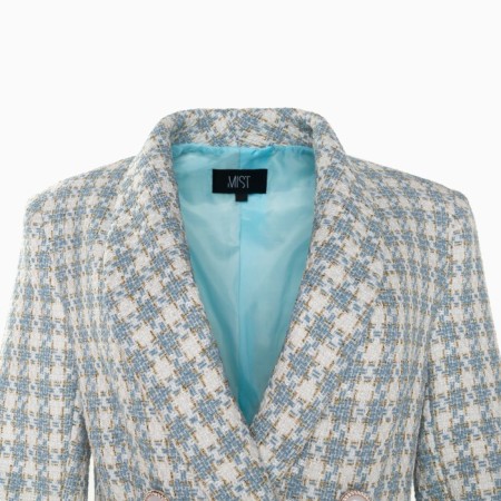 Jacket tweed double -breasted mist p. 44, blue-8
