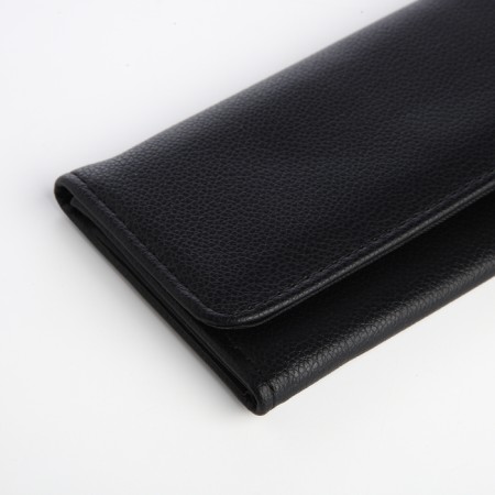 Women's wallet on a magnet, black color-2