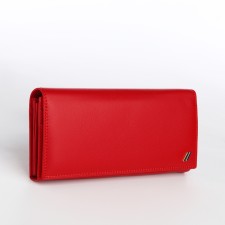 Women's wallet on magnet, red color