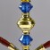 Hookah "Laguna", 33 cm, 2 tubes, blue