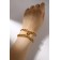 Bracelets "Demetrons" on a magnet, heart on large links, color gold