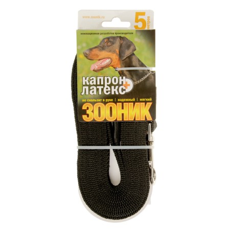 Land "Zononic" Kapron with double latex thread, 5 m x 2 cm, black-2