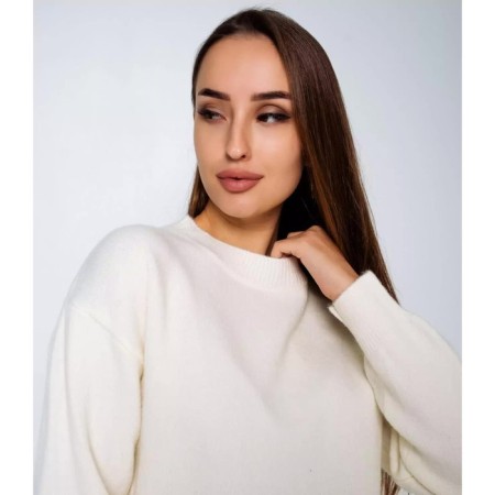 Women's sweater, milk color, size 44-50 (One size)-4