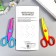 Figure scissors 13.5 cm "Bright paints" mix set 2 pcs 15x9 cm