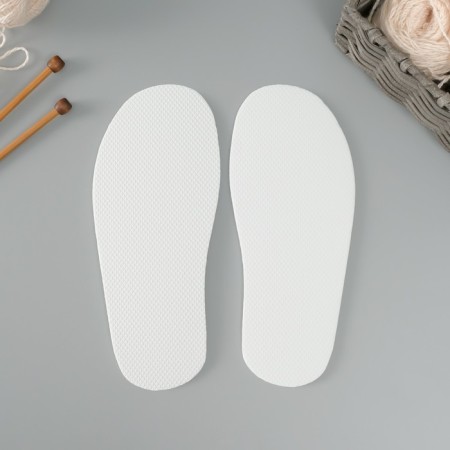 Sole for knitting shoes "Eva" size "38", thickness 4 (± 0.5) mm, white-1