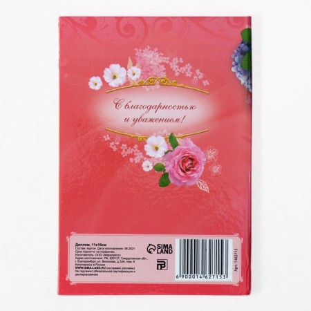 Diploma "beloved teacher"-2