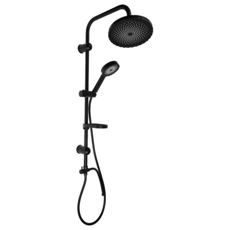 The shower system Zein Z1014, tropical and hand watering can, 2 hoses, soap dish, black