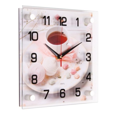 Watching clock, interior: kitchen, "tea party", 25 x 25 cm-1