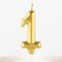Candle for the cake, the number "1", gold.