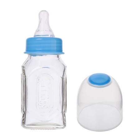 A glass for feeding glass, classic throat, medium stream, 100 ml., 0 months, MIX color-2