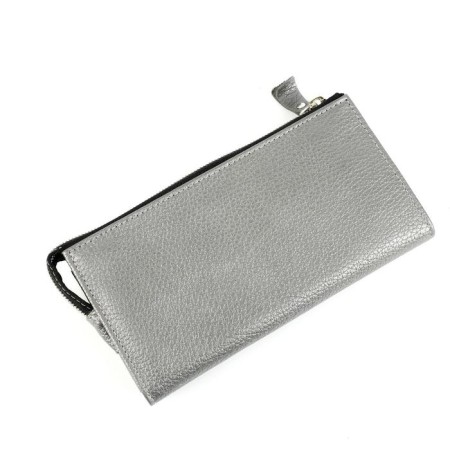 Wallet, magnet, 18 pockets, 1 department for trifles, n/k gray metallic-4