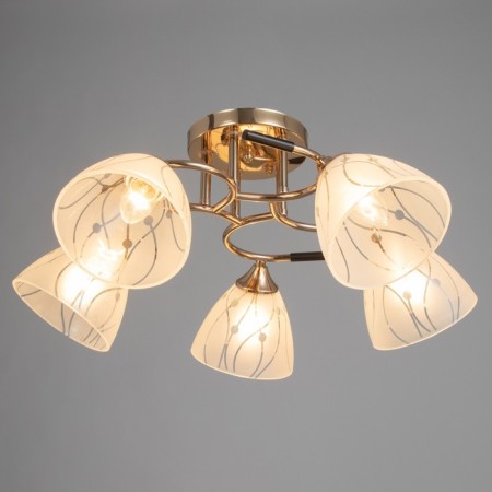 Luisa chandelier 5x60W E27 Gold 55x55x24cm-1