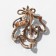 New Year! New Year's Brooch "Mittens" contour, colored in gold