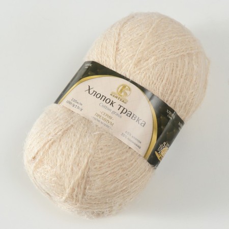 Yarn "cotton grass" 65% cotton 35% polyamide 220 m/100g (080 ecrew)-1