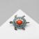 Brooch ethnic "Turtle", ethnic, color in silver