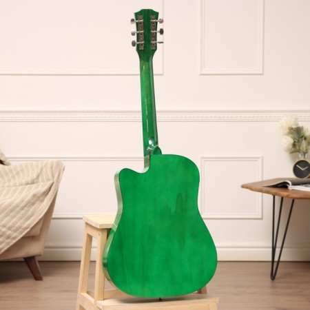Acoustic guitar Music Life QD-H38Q-HW, Green-4