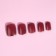 Wine overhead nails, 12 pcs, with adhesive plates, soft square shape, burgundy/silver color