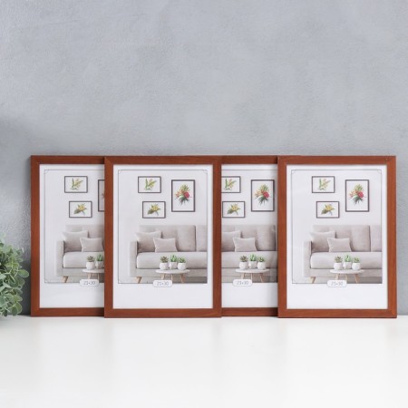 Set of photo frames MDF "OfficeSpace" 21x30 cm, 4 pcs, Italian walnut (plastic screen)