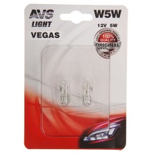 Car lamp AVS VEGAS, W5W, 12V, set 2 pcs.