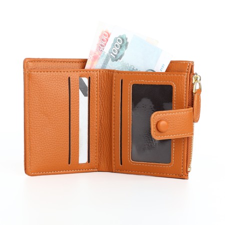 Women's wallet on the button, redhead color-5