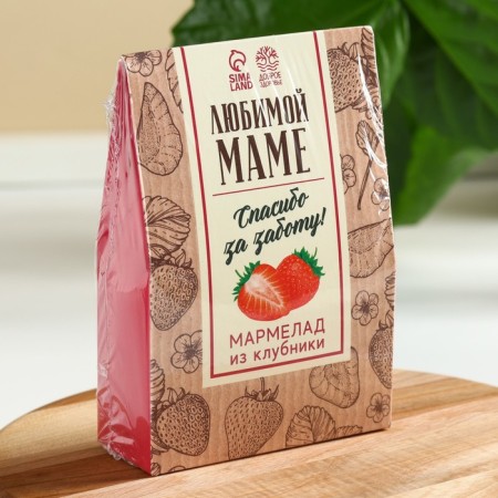 Natural marmalade "Mom" from strawberries, 120 g.-5