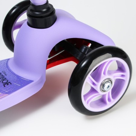 Scooter Children's folding cold heart, Pu 120/80 mm wheels, ABEC 7, purple color-6