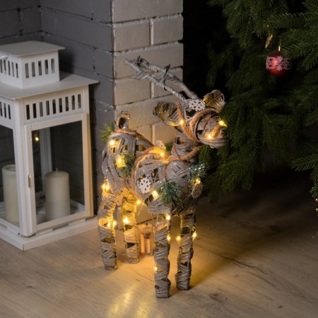 LED figure "Gray Deer" 34 × 48 × 12 cm, metal, textiles, AAX2 batteries (not in the kit), glow warm white-2