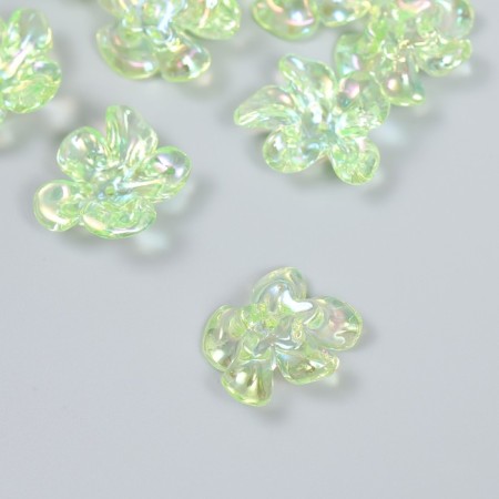 Busina Plastic for creativity "Flower. Stone ice" transparent green 0.6x2.1x2.5 cm-1