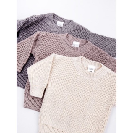 Sweater Knitted Children's Amarobaby Pure Love Buddy, height 98 cm, brown color-15