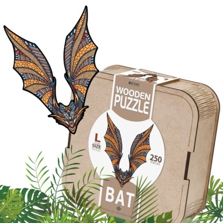 Wooden, figured puzzle Ewa bat-1