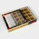 New Year. Box under 16 sweets "Happy New Year!", 17.7x17.7x3.8 cm, confectionery packaging