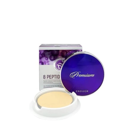 Facial powder ENOGH, with 8 peptides, main and spare block, tone No. 21, 11+11 g