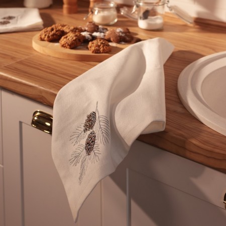 A towel with embroidery SL Home "New Year" 40x70, flax 100% 360 g/m2-7