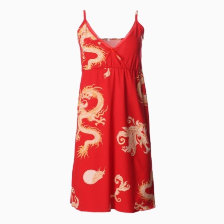 Night shirt female, red color, size 52-3