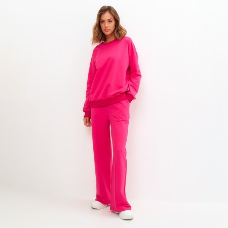 Female set (sweatshirt/pants), fuchsia color, size 48