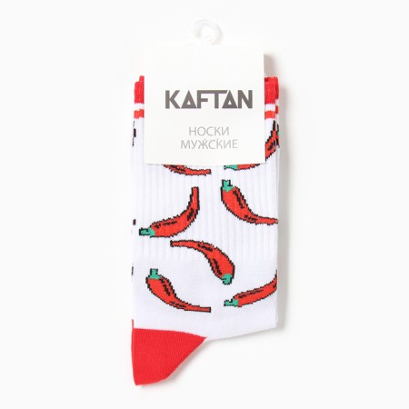 Male socks "peppers" size 41-44 (27-29 cm), white-2