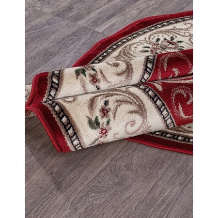 Round Merinos Colzey Carpet, size 200x200 cm, Red color-2