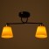 Adele chandelier 2x40W E27 Black/gold 45x12x25cm