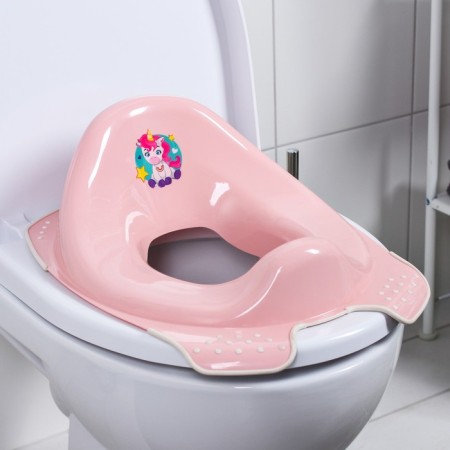 Children's lining - Sitting on the toilet "Bear" anti -slip, pink color-3
