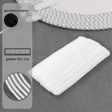 Decorative gum with transparent inserts, 29 mm, 10 ± 1 m, white color