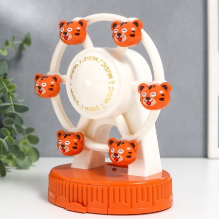Casket Musical Mechanical Light "Ferris Wheel - Tiger" 10.5x13.5x19 cm-2