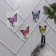 Velcro hook "Butterflies", 4 pcs, color and pattern mix