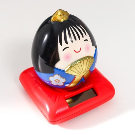 Plastic pendulum from the solar battery "Dun in a kimono with a fan" MIX 7.5x7.5x9.5 cm-5