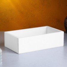 Wooden Kashpo 24 × 14 × 8 cm Elegant, white give beautifully