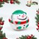 New Year. Baty Bed for dogs "Funny Snowman", vinyl, 8.5 x 8 cm