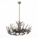 Suspended chandelier ST LUCE. SL154.703.08. Corna. 8x40 watts, E14, 80x80x37 cm, gray color