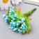 Flowers for decorating "Jasminovid oxen" 1 bouquet = 10 blue colors 9.5 cm