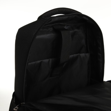 Youth backpack, 2 lightning departments, 4 pockets, with USB, black color-5